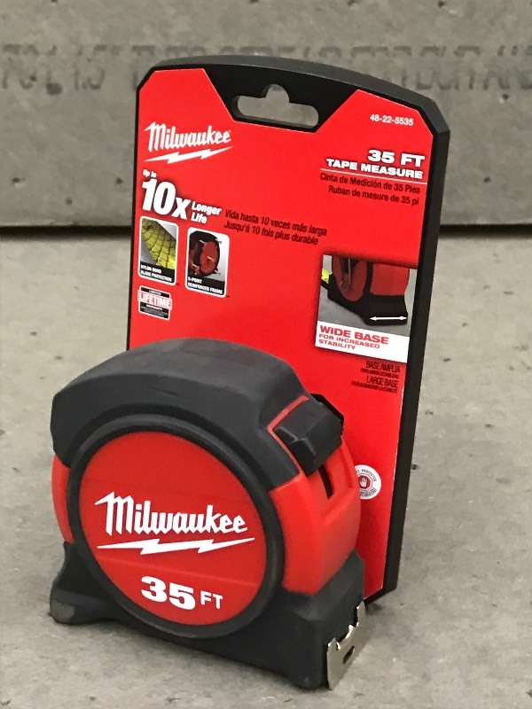 lot 38 image: New Milwaukee 35ft Wide-Base Tape M...