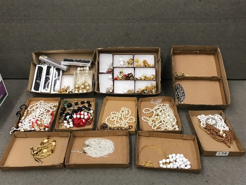 lot 48 image: Box FULL Of Assorted Costume Jewelr...