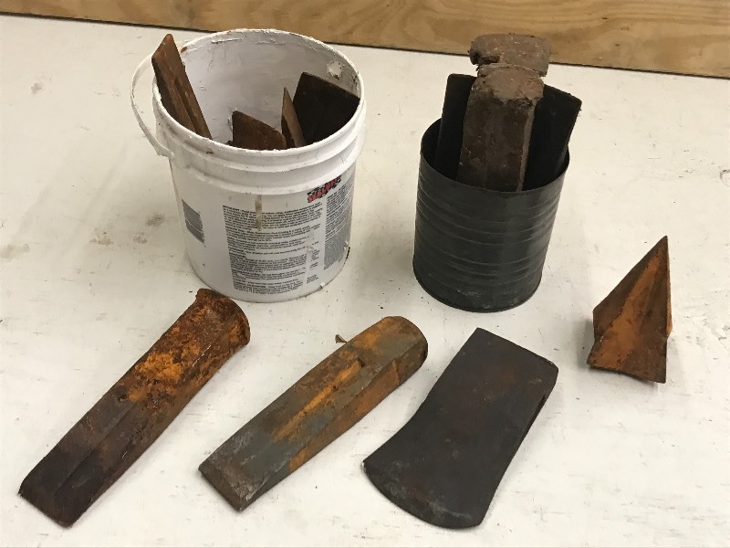 lot 112 image: (2) Buckets Of Splitting Mauls ...