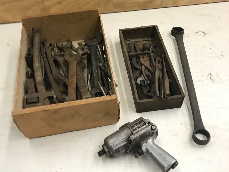 lot 116 image: (2) Boxes Of Vitage Hand Tools & Im...