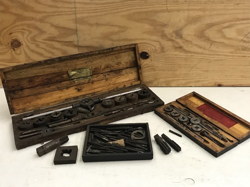 lot 119 image: (3) Boxes Of Tap & Die Sets ...