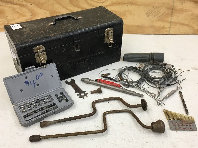 lot 5 image: Steel Toolbox With Assorted Tool Co...