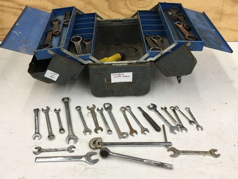 lot 7 image: Steel Toolbox With Assorted Tool Co...