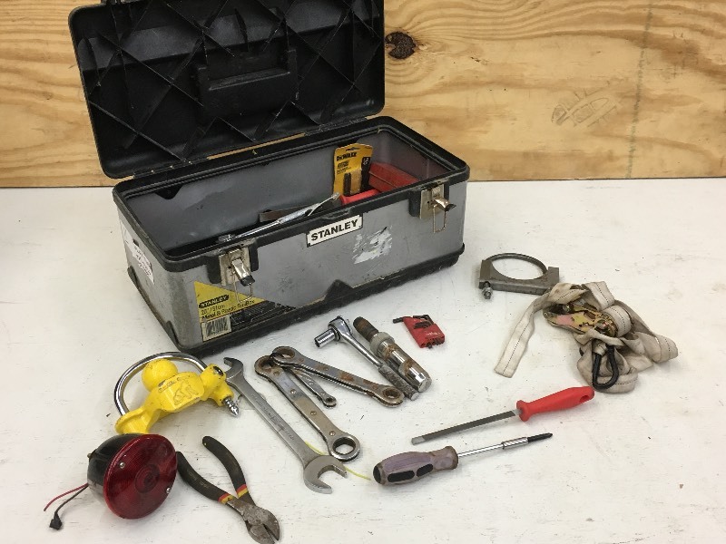 lot 11 image: Stanley Toolbox With Assorted Tool ...