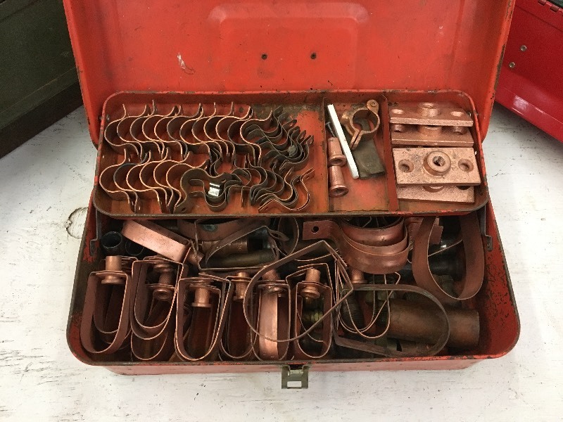 lot 21 image: Lot Of Steel Toolbox With Assorted...