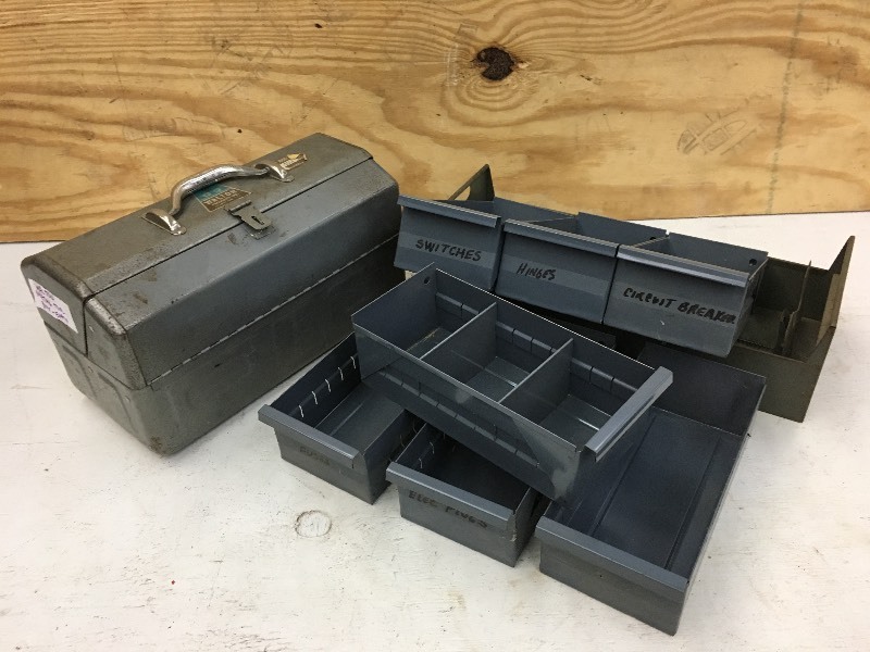 lot 23 image: Tote Full Of Assorted Steel Parts B...