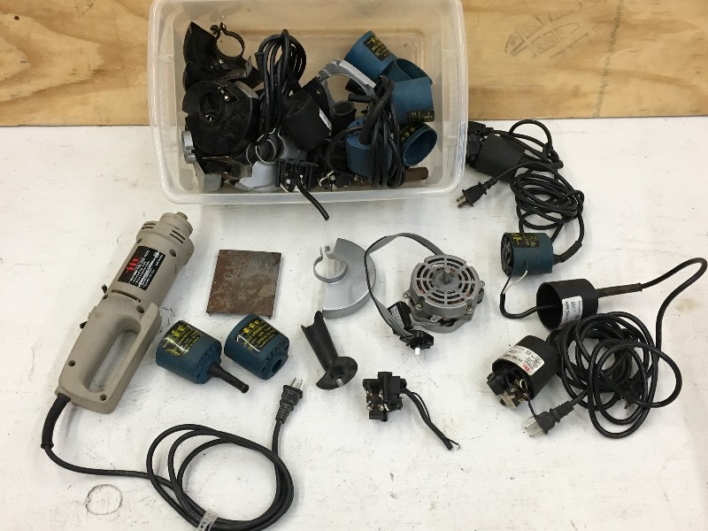 lot 56 image: Box Of Assorted Power Cords For Pow...