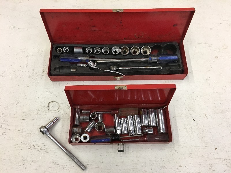 lot 68 image: Lot Of (2) Socket Wrench Tool Sets ...