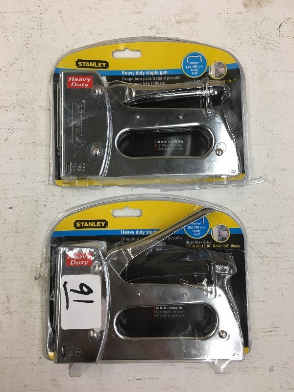 lot 91 image: (2) Stanley Heavy Duty Staple Guns ...