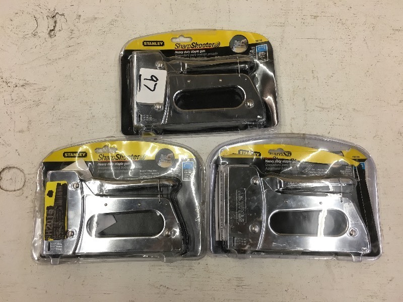 lot 97 image: (3) Stanley Staple Guns, New ...