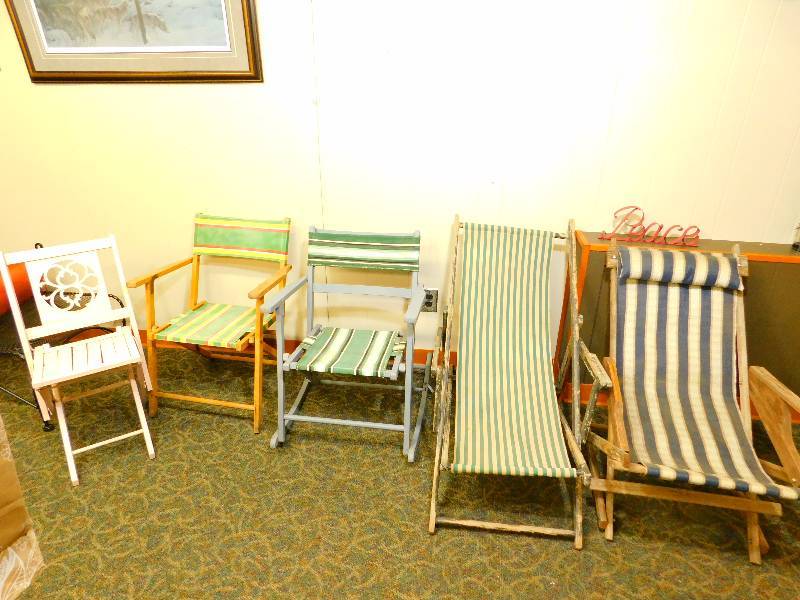 (5) Vintage Folding Deck Chairs