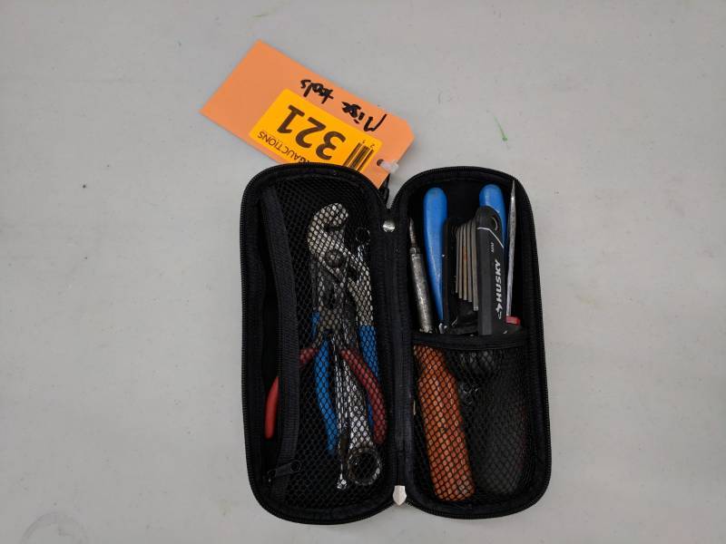 lot 321 image: Five Star zip bag with misc. tools