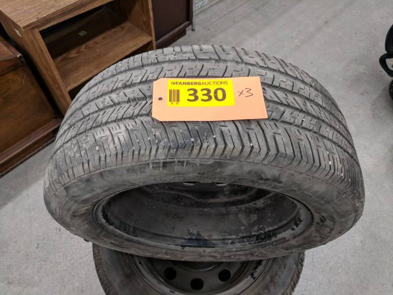 lot 330 image: (3) Goodyear Eagle P23555R17 Tires