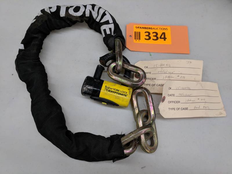 lot 334 image: Kriptonite Chain with New York Lock