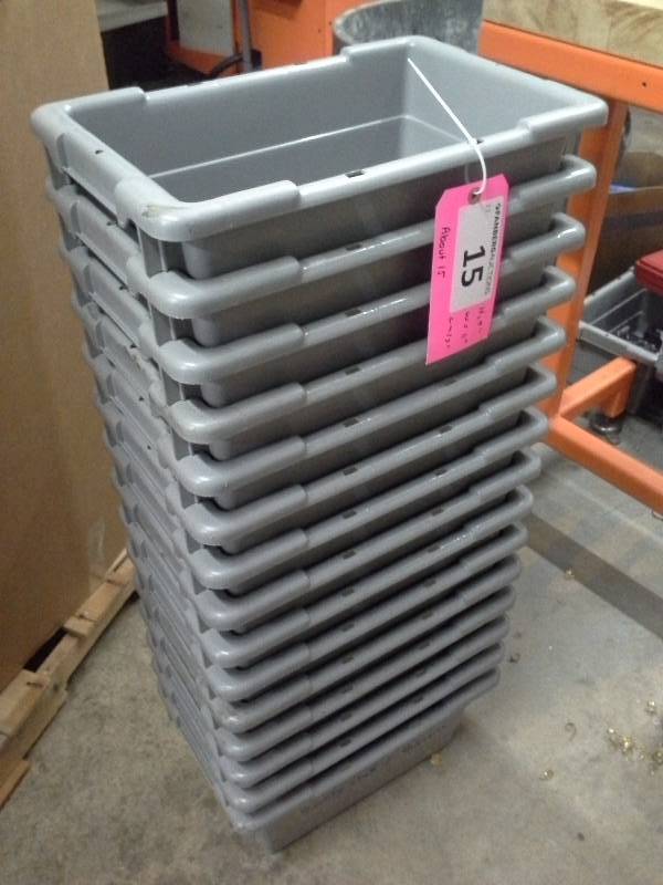 lot 15 image: (15) Plastic Bins