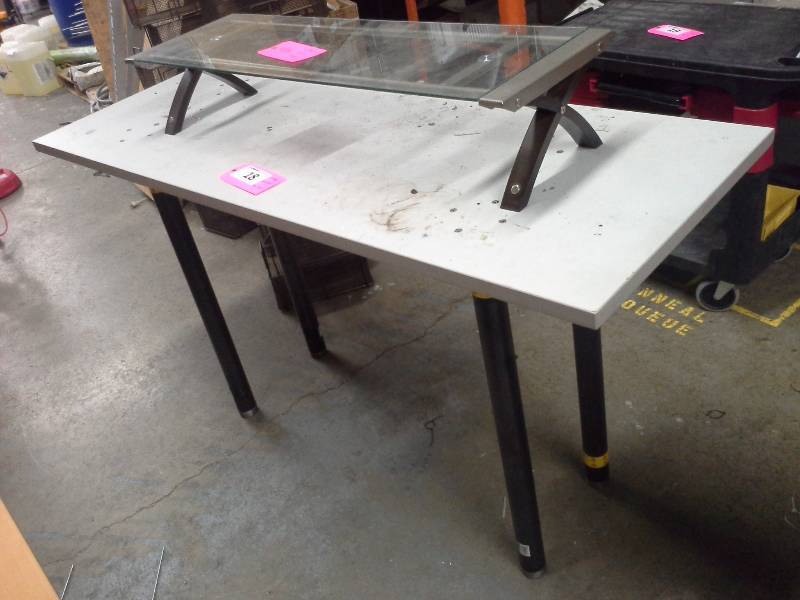 lot 18 image: Work Table and Glass Platform