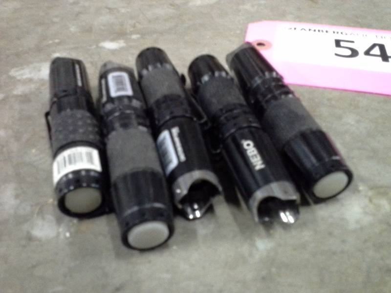 lot 54 image: (5) Tactical Flashlight Lot