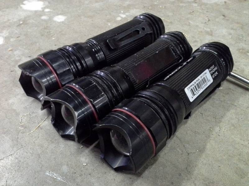 lot 56 image: (3) Tactical Flashlight Lot