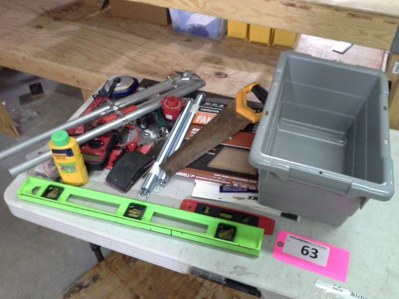 lot 63 image: Assorted Hand Tool Lot