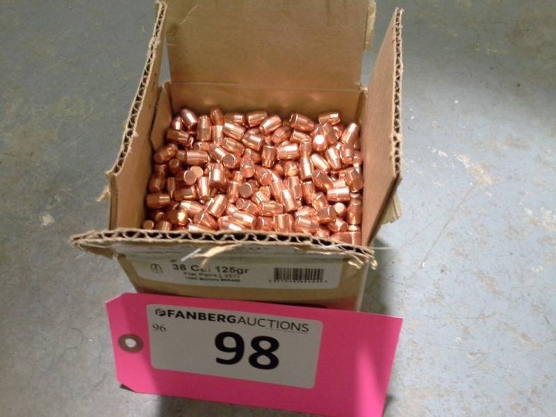 lot 98 image: Box of 38 caliber Bullets