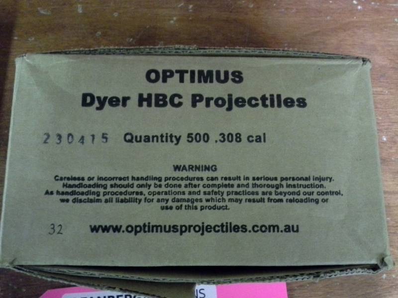 lot 88 image: Optimus .308 Cal Bullets (500 total)
