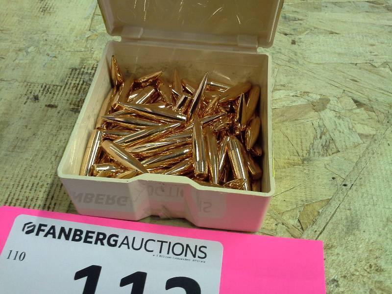 lot 112 image: 6.5mm 130 Grain Bullets, About 65