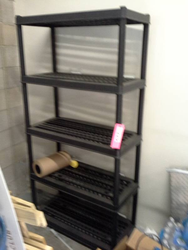 lot 119 image: 5 Level Plastic Shelves