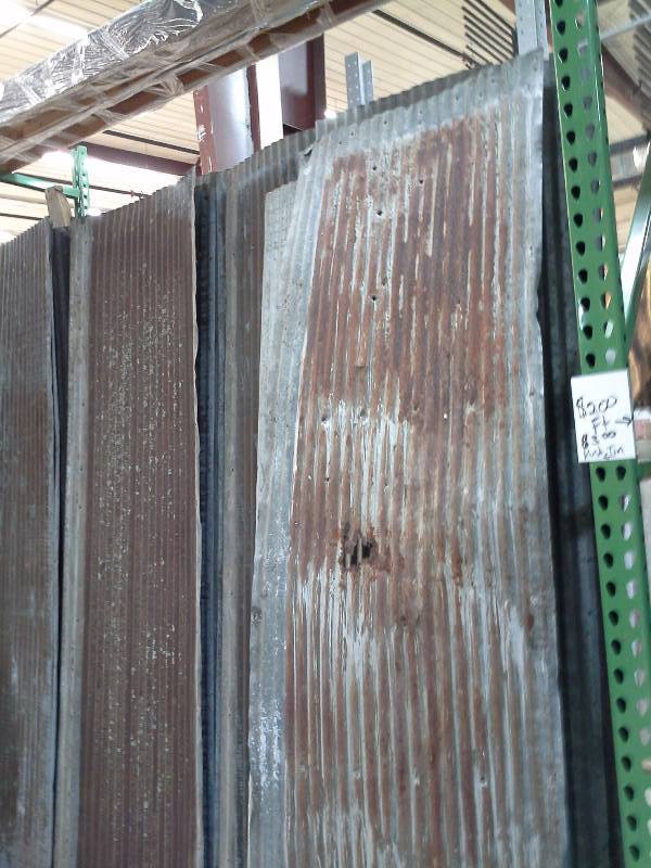 lot 278 image: About 25 Reclaimed Rustic Tin Sections