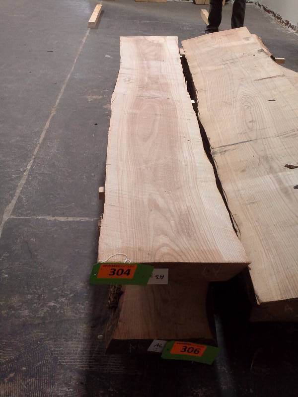 lot 304 image: 8 Live Edge Ash Slab