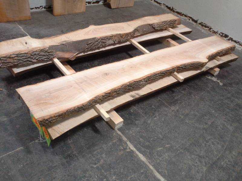 lot 308 image: 8 Live Edge Ash 3 Thick Slab