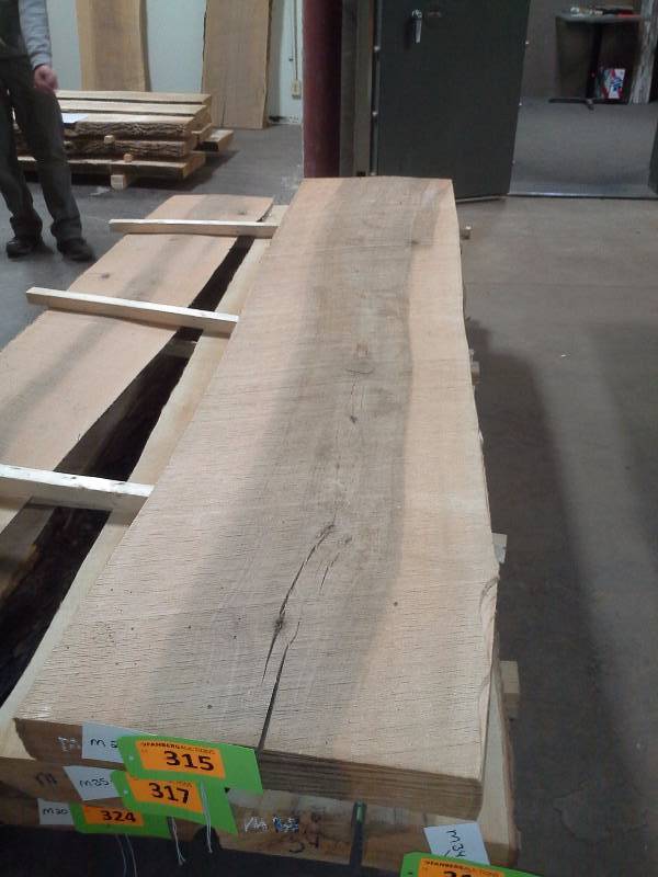 lot 315 image: 8 Live Edge Maple 3 Thick Slab