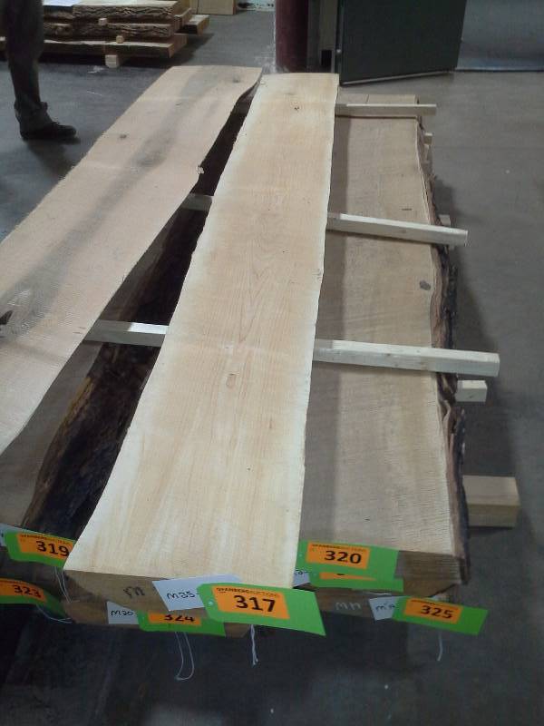 lot 317 image: 8 Live Edge Maple 3 Thick Slab