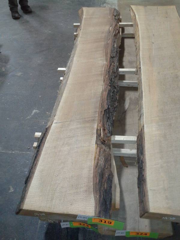 lot 319 image: 8 Live Edge Maple 3 Thick Slab