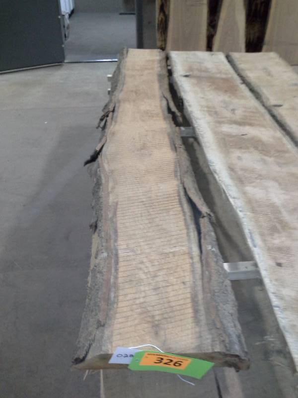 lot 326 image: 8 Live Edge Oak 3 Thick Slab