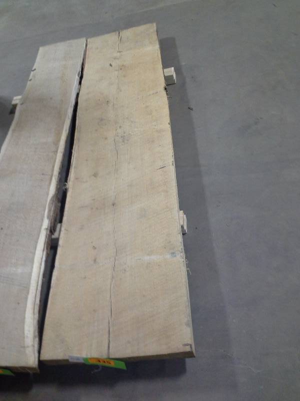 lot 335 image: 8 Live Edge Oak 2.5 Thick Slab