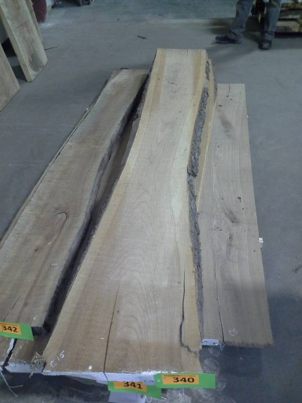 lot 340 image: 8 Live Edge Cherry 1.75 Thick Slab