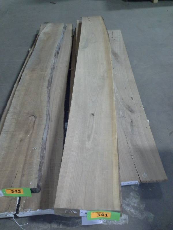 lot 341 image: 8 Live Edge Cherry 2.75 Thick Slab