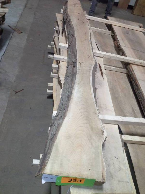 lot 353 image: 8 Live Edge Maple 3 Thick Slab