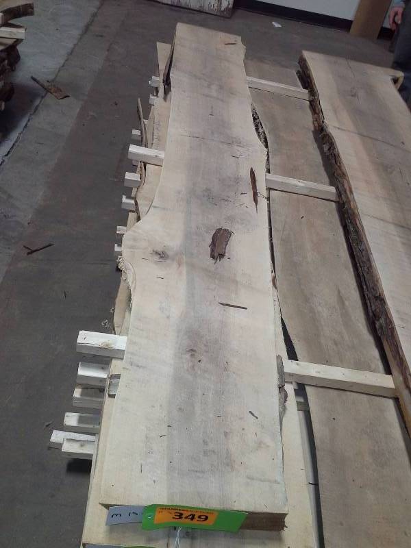 lot 349 image: 8 Live Edge Maple 3 Thick Slab