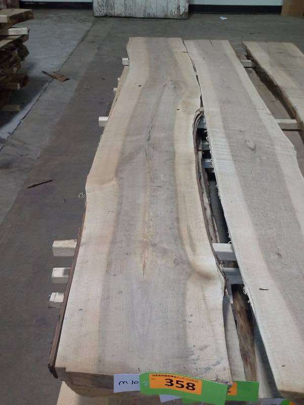 lot 358 image: 8 Live Edge Maple Slab