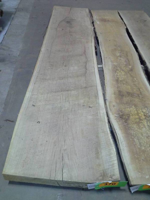 lot 370 image: 8 Live Edge Oak Slab
