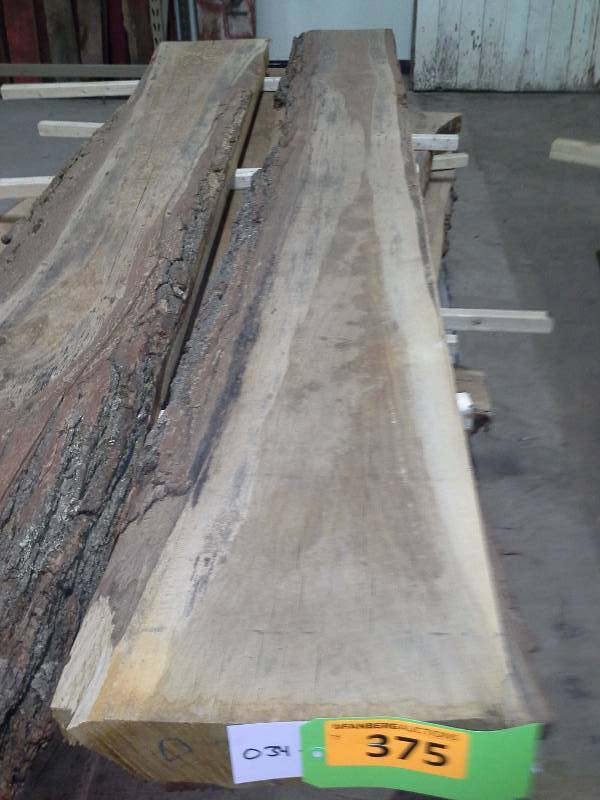 lot 375 image: 8 Live Edge Oak Slab