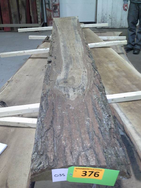 lot 376 image: 8 Live Edge Oak Slab