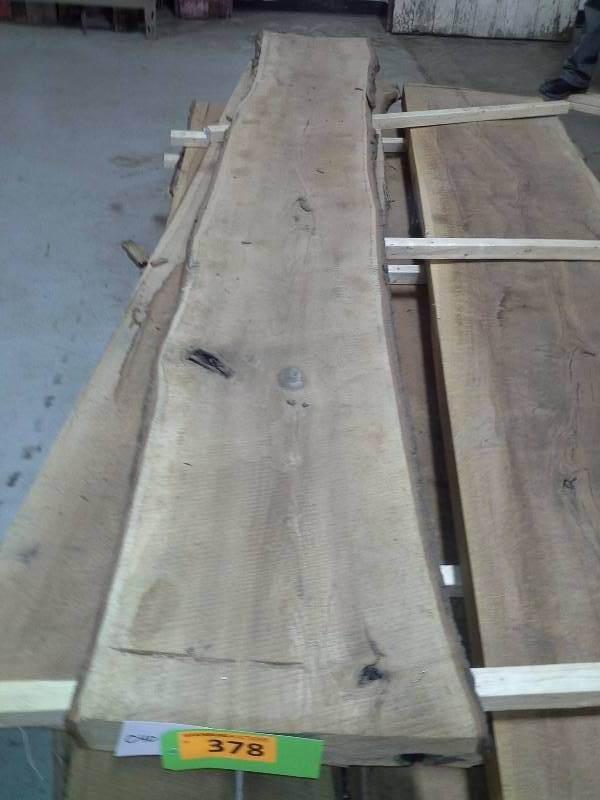 lot 378 image: 8 Live Edge Oak Slab