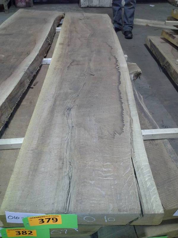 lot 379 image: 8 Live Edge Oak Slab