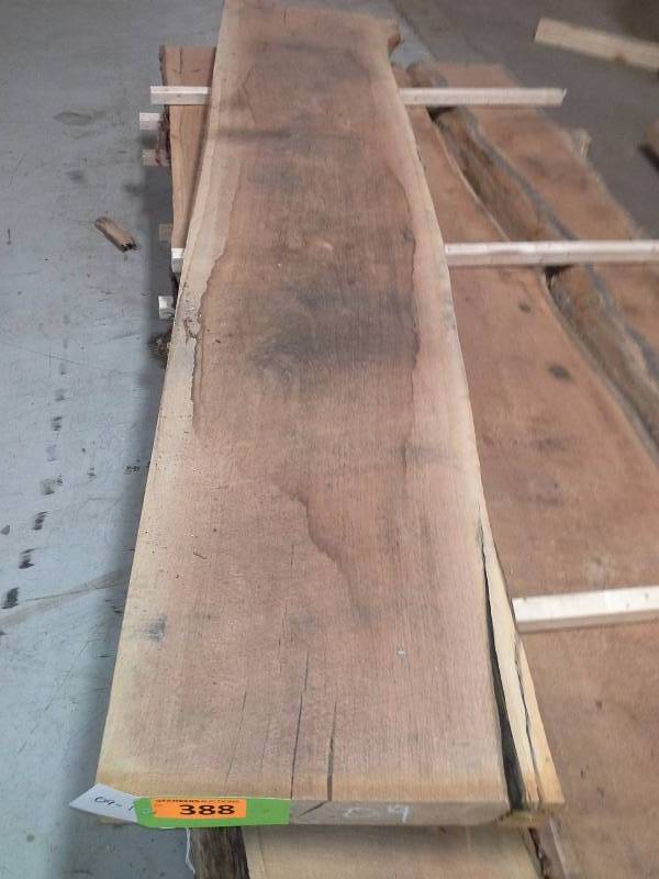 lot 388 image: 8 Live Edge Oak Slab