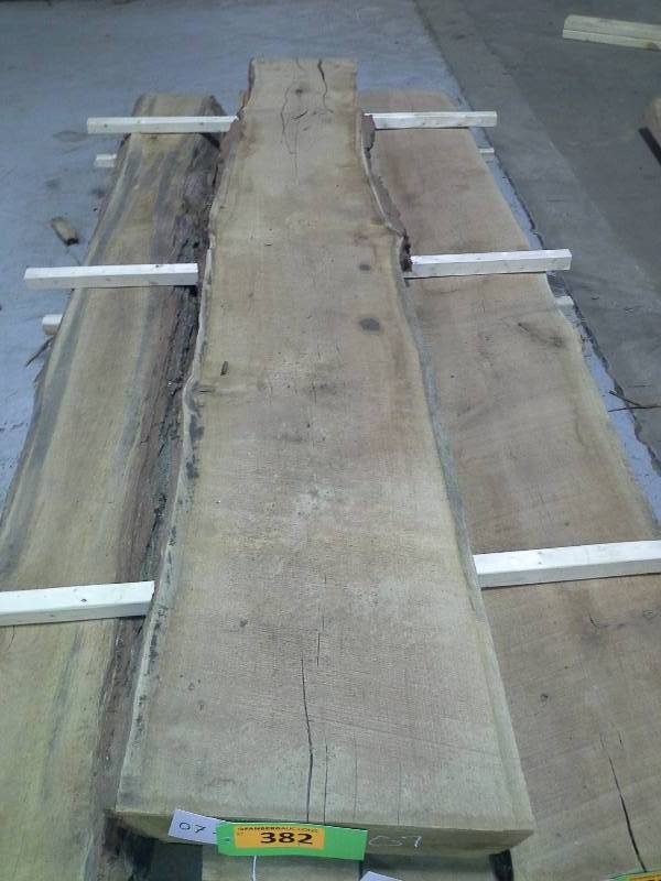 lot 382 image: 8 Live Edge Oak Slab