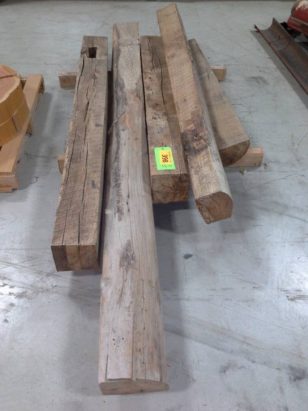 lot 398 image: (5) Vintage Reclaimed Beams