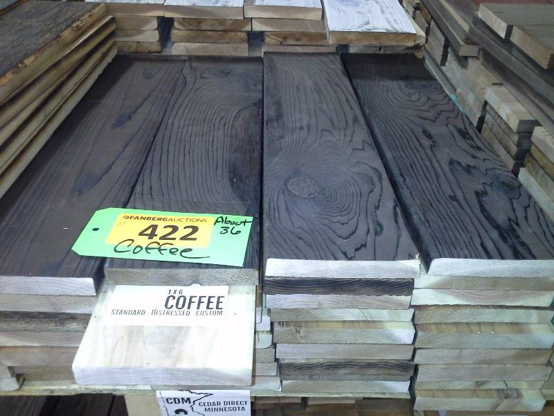 lot 422 image: Coffee Style CraftSample Wood