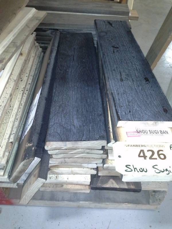 lot 426 image: Shou Sugi Ban Style CraftSample Wood